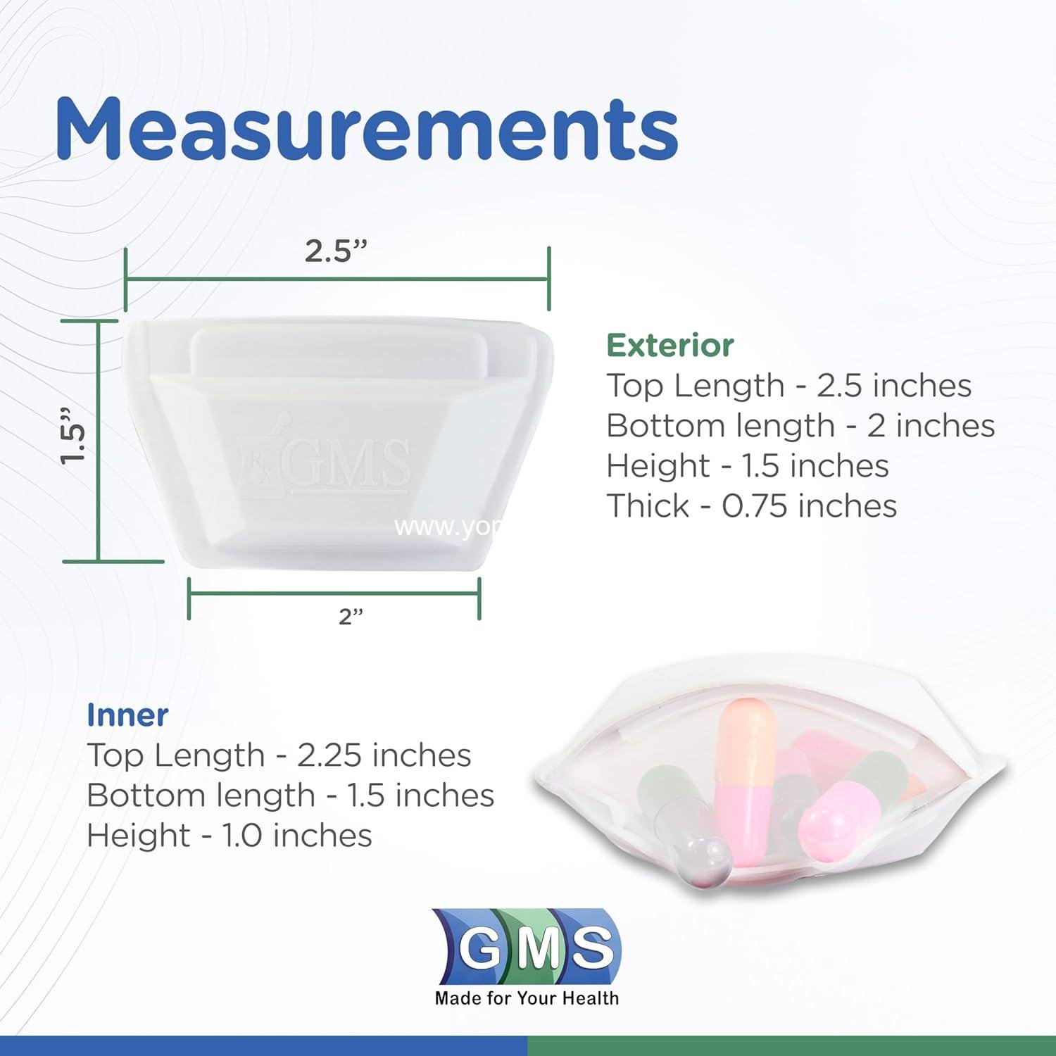 OEM Squeezable Pocket Pill Case - Small Lightweight Organizer for Travel - 2 Inch Discreet Design - Holds Medicines Securely - 2 Pack with Easy Access - Supplier