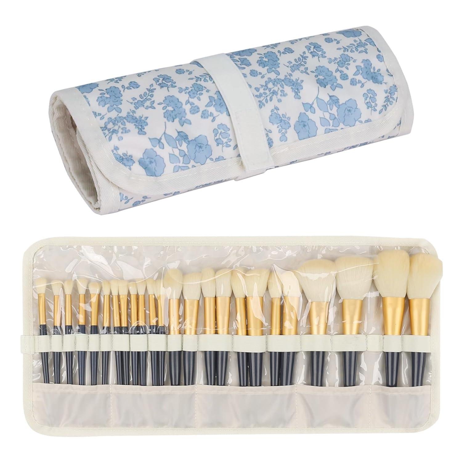 Wholesale Makeup Brush Holder, Organizer and Travel Pouch for Women - Cosmetic Brush Bag for Makeup Artists - Floral Design Supplier