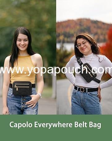 Wholesale Waterproof Fanny Packs for Women with Adjustable Strap and 4 Zipper Pockets, Versatile Crossbody Belt Bag for Workout, Running, and Traveling (Black) - Manufacturer