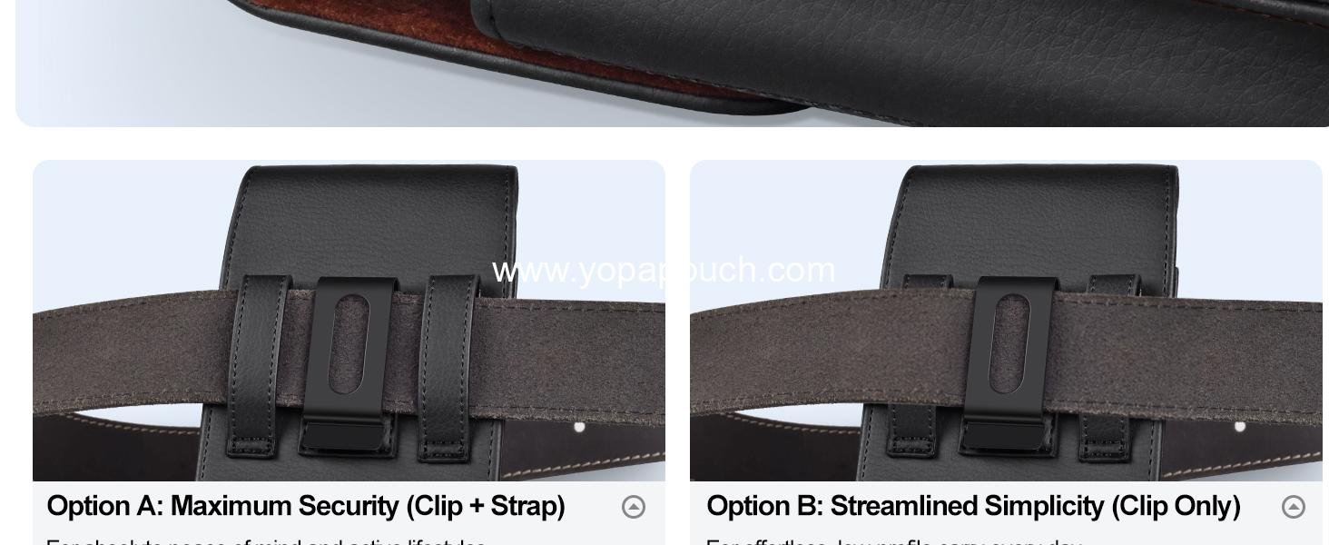 Wholesale Leather Cell Phone Holster with Belt Clip and Strong Magnetic Closure for iPhone 16/15/14/13/12/16e, Samsung Galaxy S25/S24/S23/S22/S21 - Black, Factory