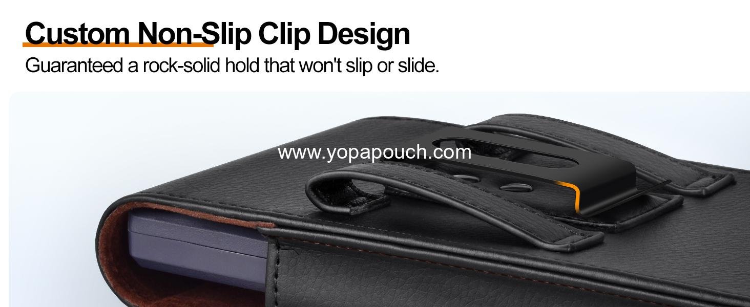 Wholesale Leather Cell Phone Holster with Belt Clip and Strong Magnetic Closure for iPhone 16/15/14/13/12/16e, Samsung Galaxy S25/S24/S23/S22/S21 - Black, Factory