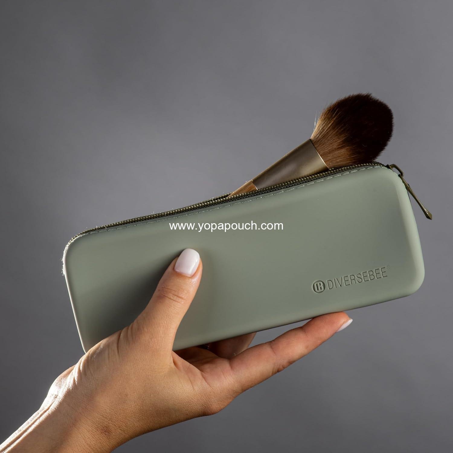 Wholesale Soft Silicone Pencil Case - Aesthetic Zipper Pouch for School, Bible Journaling, and Accessories - Pencil Organizer (Pistachio) Supplier