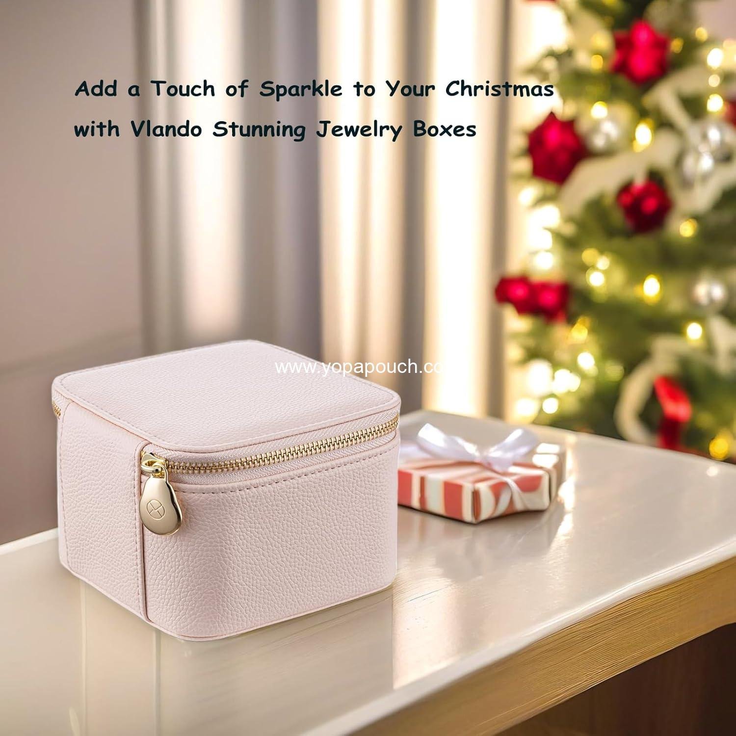 Wholesale Travel Jewelry Organizer - 6 Velvet Zipped Pouches for Necklaces, Rings, Earrings, and Storage, Rosy Mauve Supplier