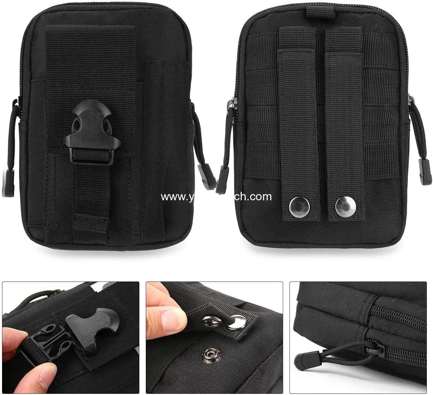 Wholesale Tactical Molle Pouch Universal EDC Waist Bag Outdoor Belt Gear Tool Gadget Pocket with Cell Phone Holster (Orange) - Supplier