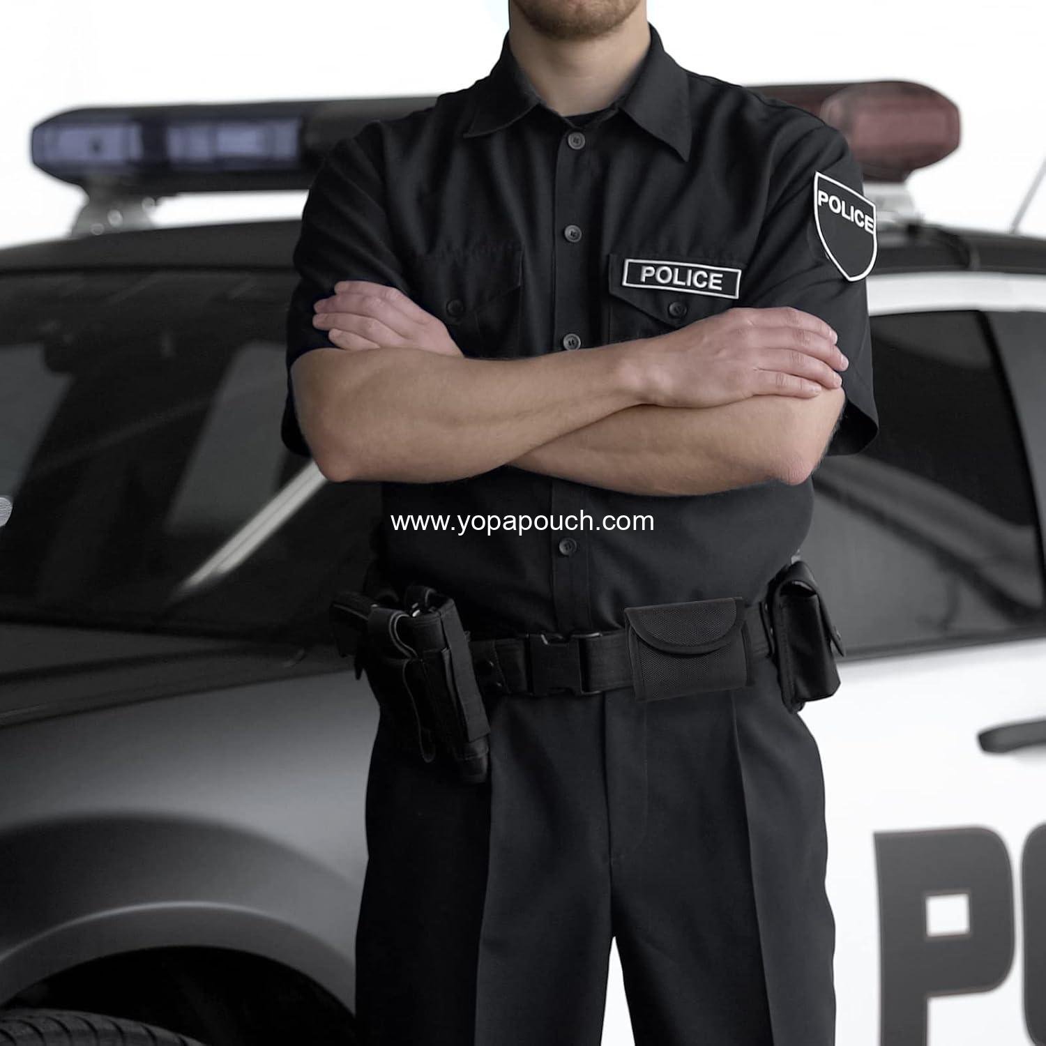 Wholesale Double Glove Pouch for Duty Belt, 1680D Nylon Latex Disposable Holder for Police Firefighters Manufacturer