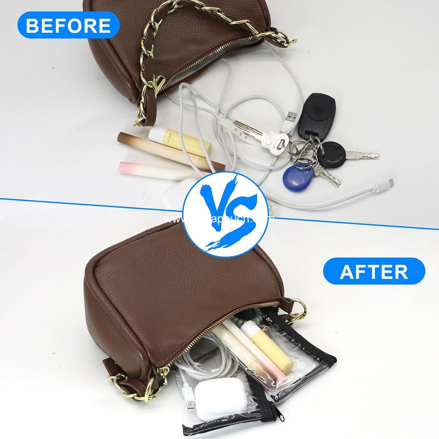 Wholesale Small Clear Makeup Pouches - 5 Pcs Mini Waterproof Cosmetic Bag with Zipper for Daily Use or Travel to Organize Small Items - Supplier