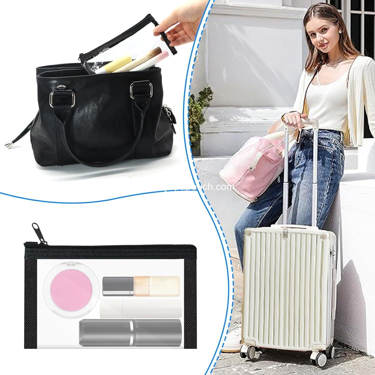 Wholesale Small Clear Makeup Pouches - 5 Pcs Mini Waterproof Cosmetic Bag with Zipper for Daily Use or Travel to Organize Small Items - Supplier