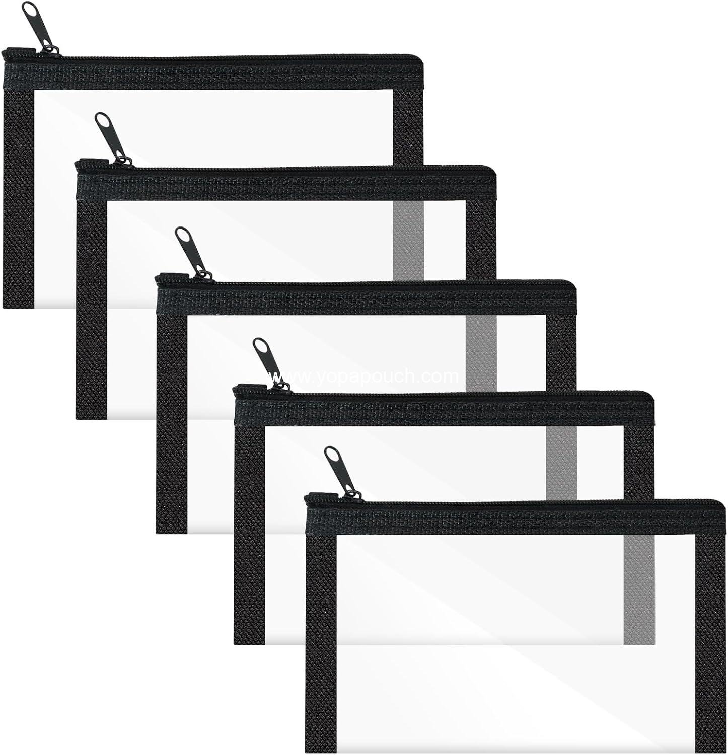 Wholesale Small Clear Makeup Pouches - 5 Pcs Mini Waterproof Cosmetic Bag with Zipper for Daily Use or Travel to Organize Small Items - Supplier