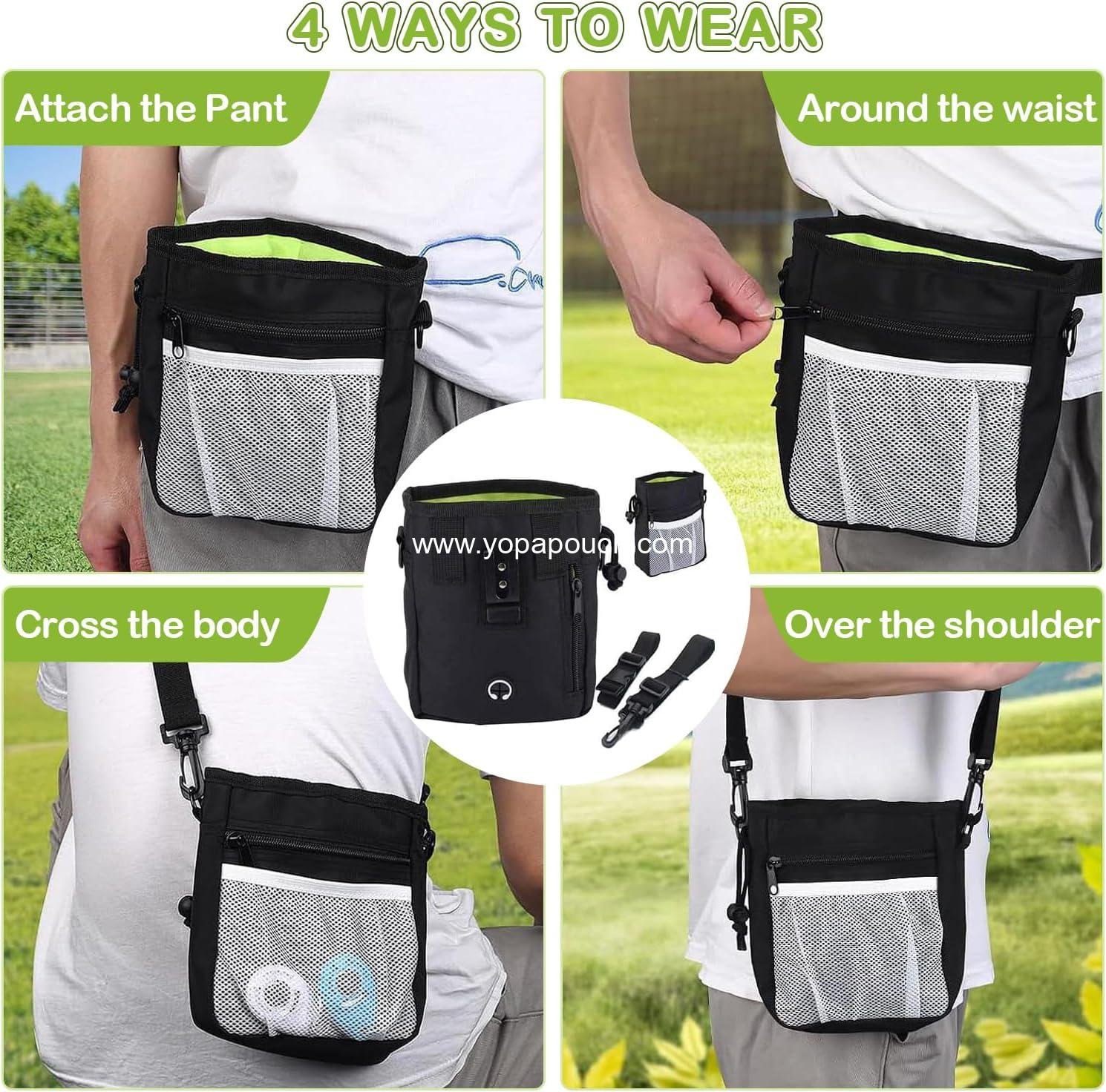 OEM Dog Treat Pouch for Pet Training - Training Kit with Treat Bag, Clicker, Silicone Bag, 2-in-1 Whistle, Collapsible Bowl, and Poop Bags - Wholesale Supplier