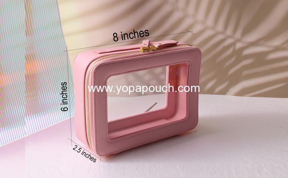 Wholesale waterproof cosmetic organizer toiletry bag with large opening and handle for traveling supplier