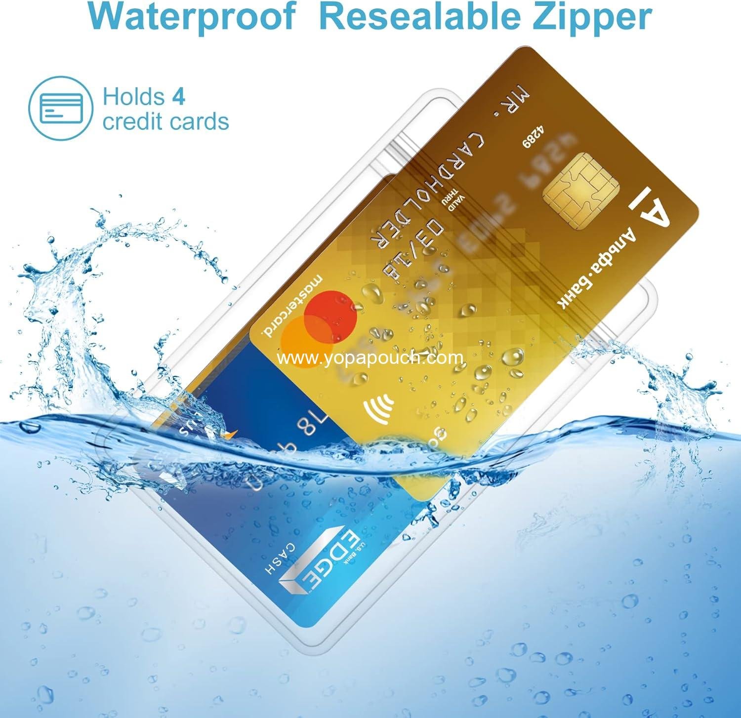 Wholesale 10 Pack Extra Thick Waterproof ID Card Name Badge Holders, Heavy Duty Clear PVC Vertical Sleeve, Resealable Pocket - Supplier