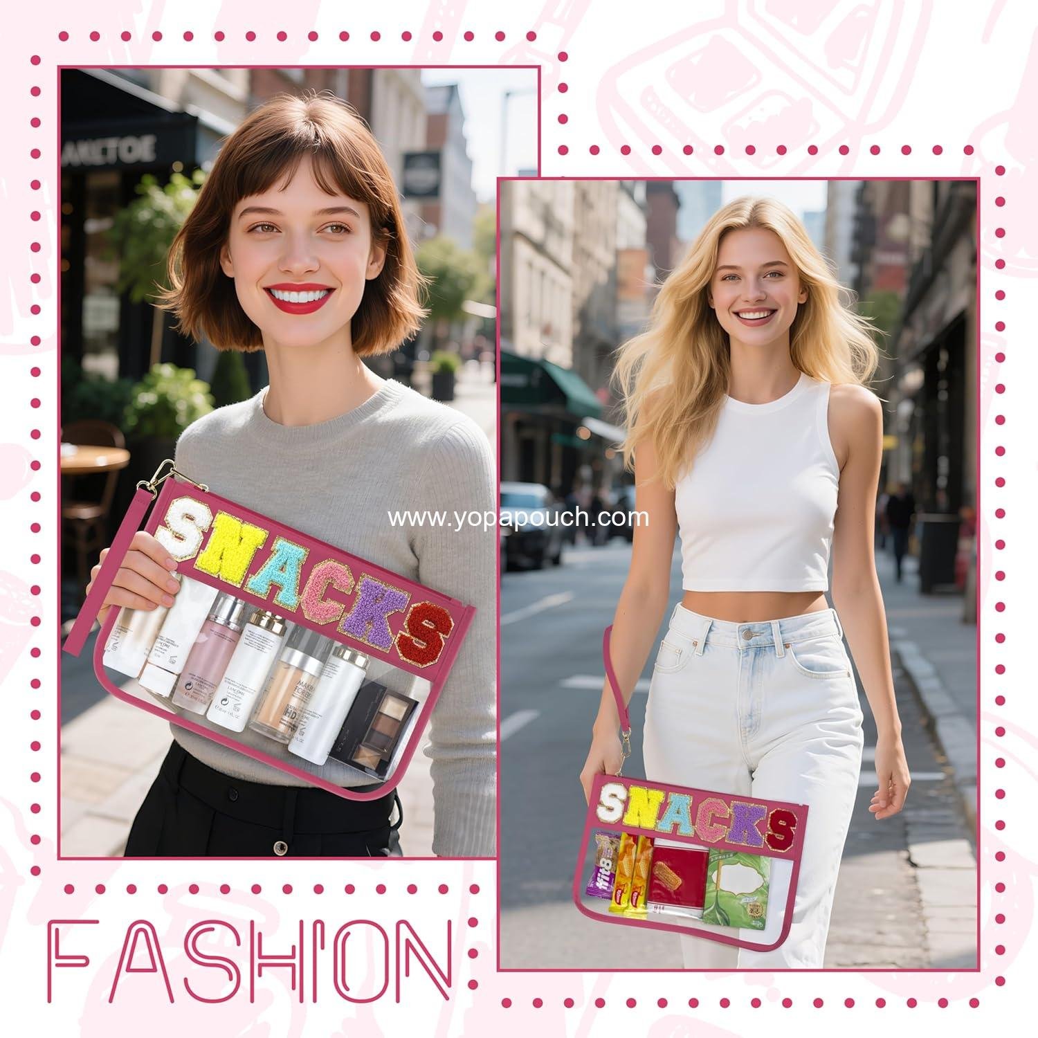 Wholesale Waterproof Cosmetic Tote Bag - Clear Chenille Letter Zipper Pouch for Travel & Makeup, Ideal for Women & Girls (Red) Supplier Wholesale Waterproof Cosmetic Tote Bag - Clear Chenille Letter Zipper Pouch for Travel & Makeup, Ideal for Women & Girls (Red) Supplier