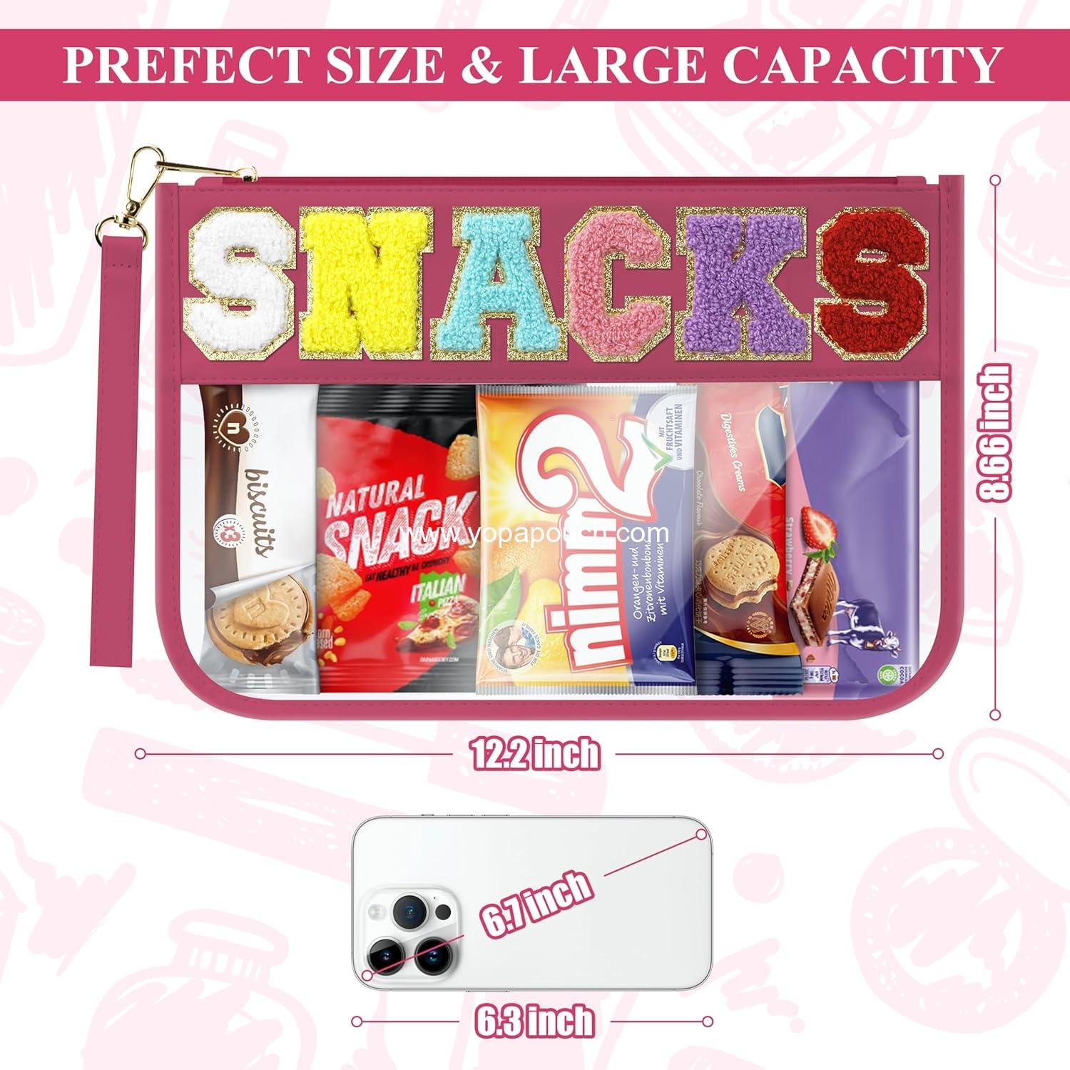 Wholesale Waterproof Cosmetic Tote Bag - Clear Chenille Letter Zipper Pouch for Travel & Makeup, Ideal for Women & Girls (Red) Supplier Wholesale Waterproof Cosmetic Tote Bag - Clear Chenille Letter Zipper Pouch for Travel & Makeup, Ideal for Women & Girls (Red) Supplier