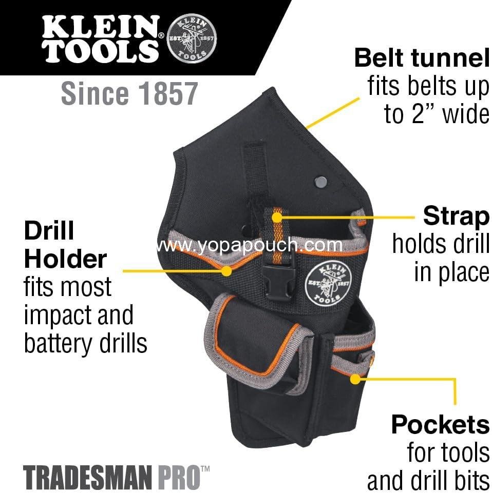 Wholesale Tool Bag - Tradesman Pro Drill Pouch, 1680D Ballistic Weave, Drill Holster with Pockets for Tools and Drill Bits Supplier