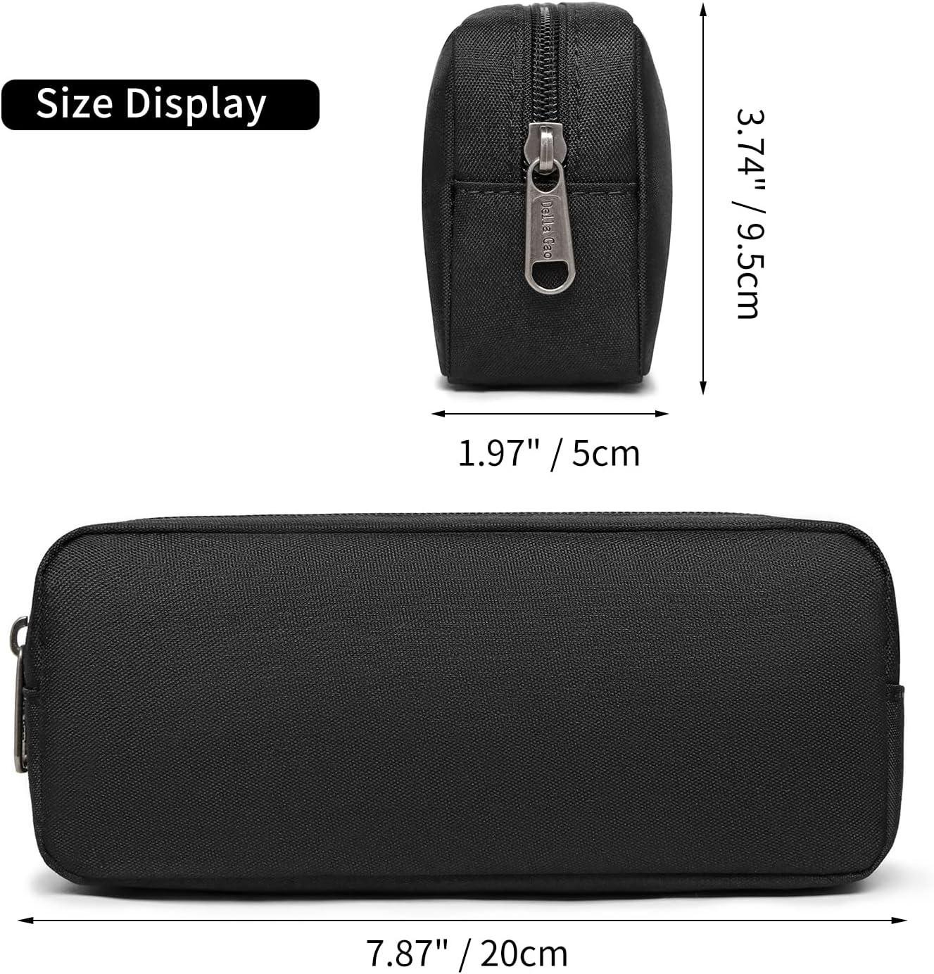 Wholesale Large Capacity Pencil Case - Small Pencil Pouch for Markers, Coins, and Office Stationery Organizer (Black) - Supplier