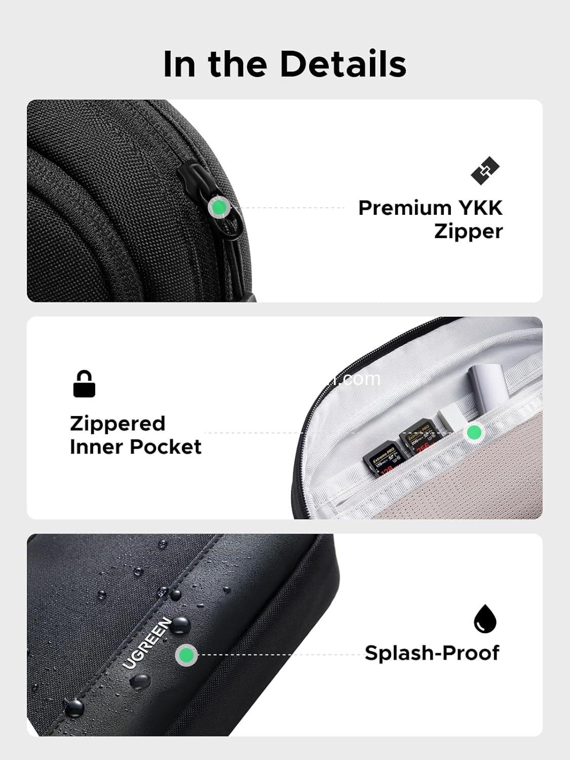 Wholesale Multifunctional Electronics Organizer Travel Case Bag for Cables, SD Cards, Earbuds, Chargers, USB Adapters, and Accessories - Medium Size Supplier