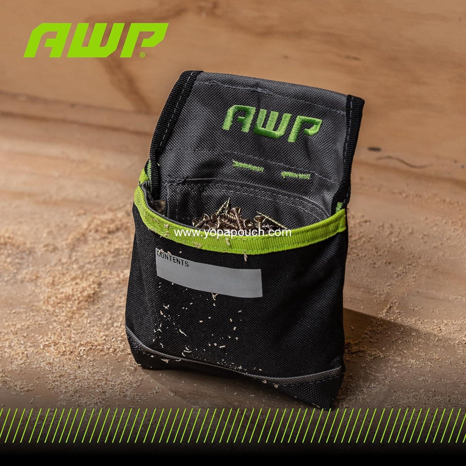 Wholesale Clip-on Fastener Tool Pouch - Small Utility Bag with Spring-Loaded Closure for Nails, Screws, and Electrical Accessories, 1L-039-2 Supplier