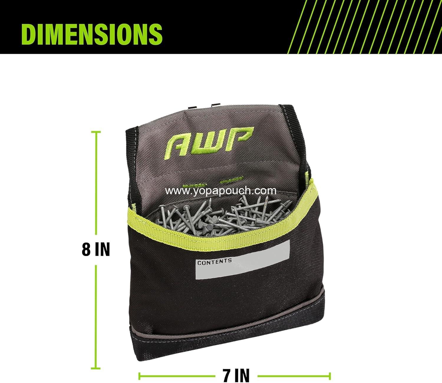 Wholesale Clip-on Fastener Tool Pouch - Small Utility Bag with Spring-Loaded Closure for Nails, Screws, and Electrical Accessories, 1L-039-2 Supplier