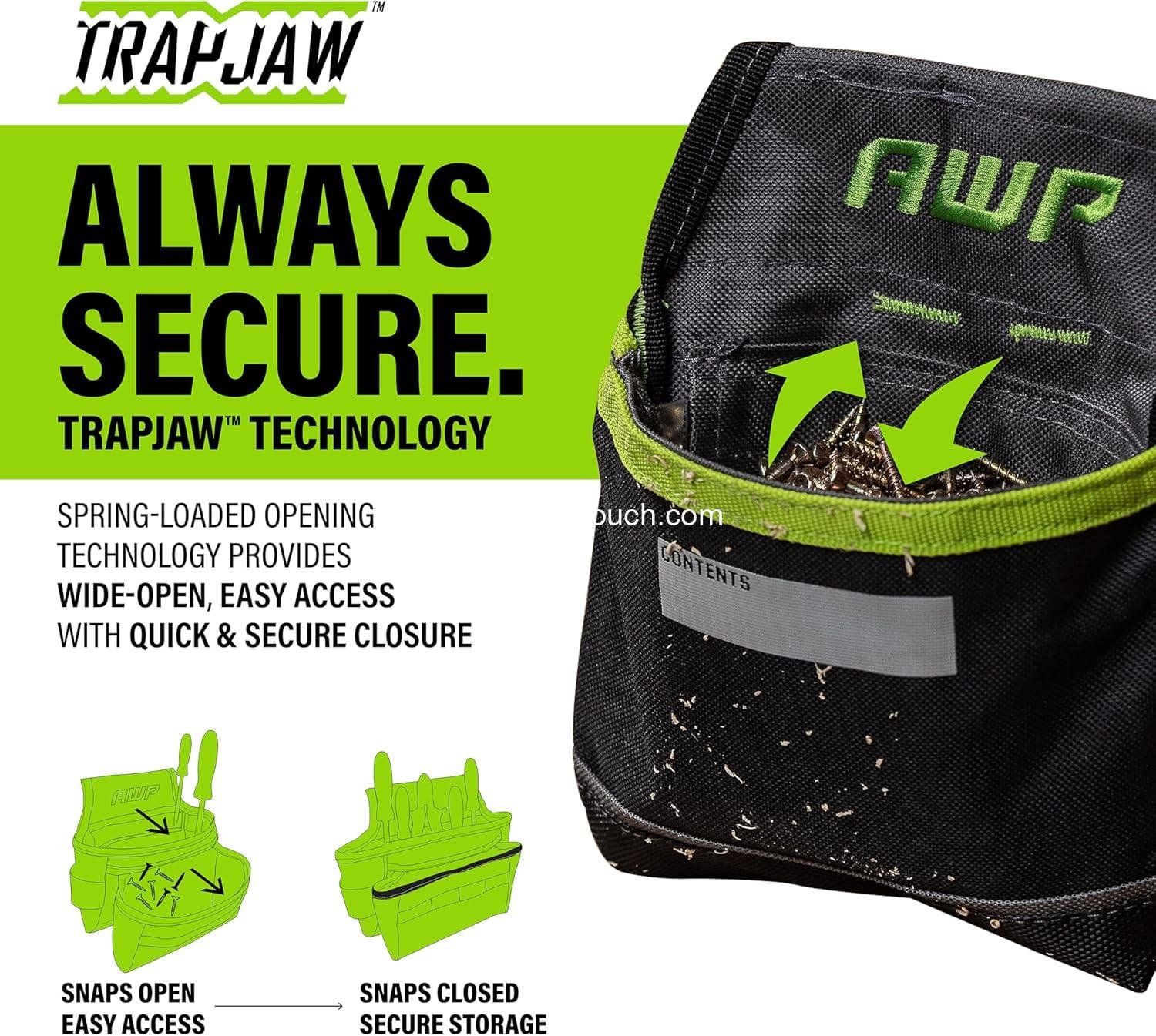 Wholesale Clip-on Fastener Tool Pouch - Small Utility Bag with Spring-Loaded Closure for Nails, Screws, and Electrical Accessories, 1L-039-2 Supplier