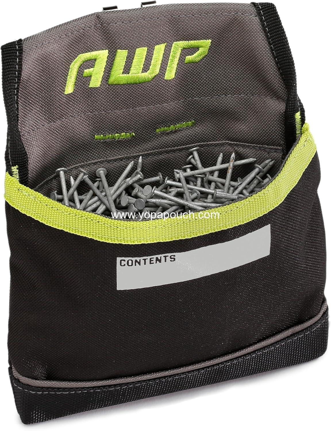 Wholesale Clip-on Fastener Tool Pouch - Small Utility Bag with Spring-Loaded Closure for Nails, Screws, and Electrical Accessories, 1L-039-2 Supplier