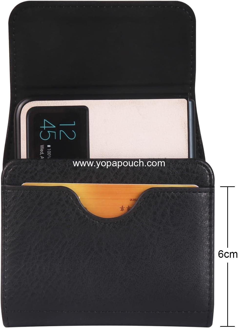 OEM Galaxy Z Flip Belt Clip Holster Leather Black, Men's Waist Bag Smartphone Carrying Case Compatible with Z Flip 7/6/5/4/3/2/1 & Razr 60/50/40 Ultra/Pura X/P50 Pocket - supplier