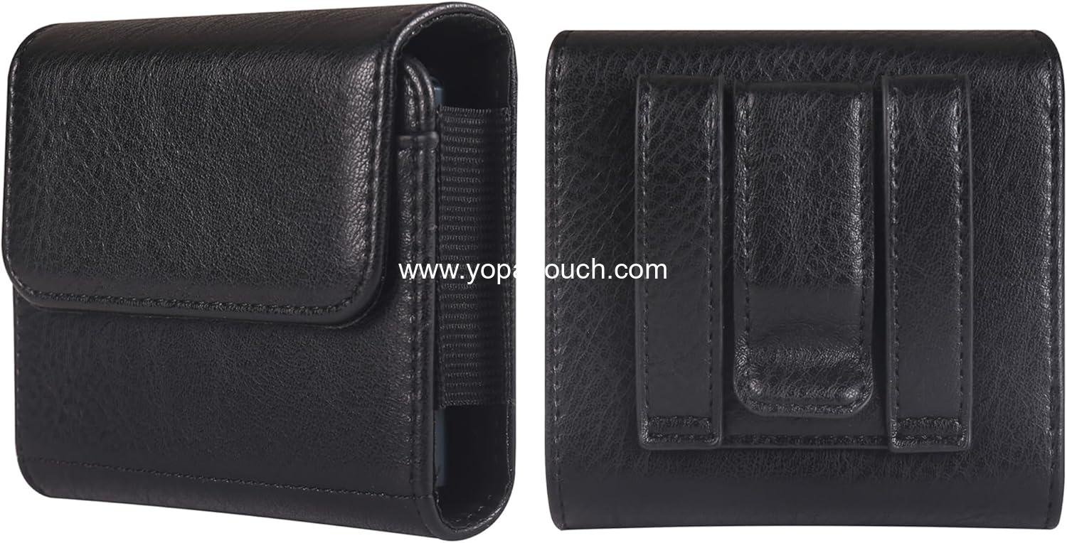 OEM Galaxy Z Flip Belt Clip Holster Leather Black, Men's Waist Bag Smartphone Carrying Case Compatible with Z Flip 7/6/5/4/3/2/1 & Razr 60/50/40 Ultra/Pura X/P50 Pocket - supplier