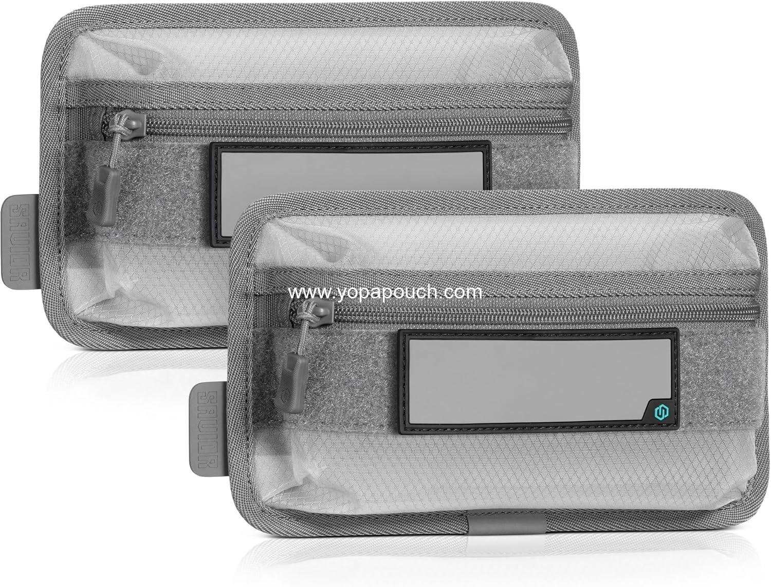 Savior Equipment Core Tactical Mesh Zipper Pouch, 9" x 5" Modular EDC Tool Organizer w/Writable ID Patches, Range Gear Utility Storage Pocket w/Hook Backing, Dump Pouch with Handle, 2-Pack