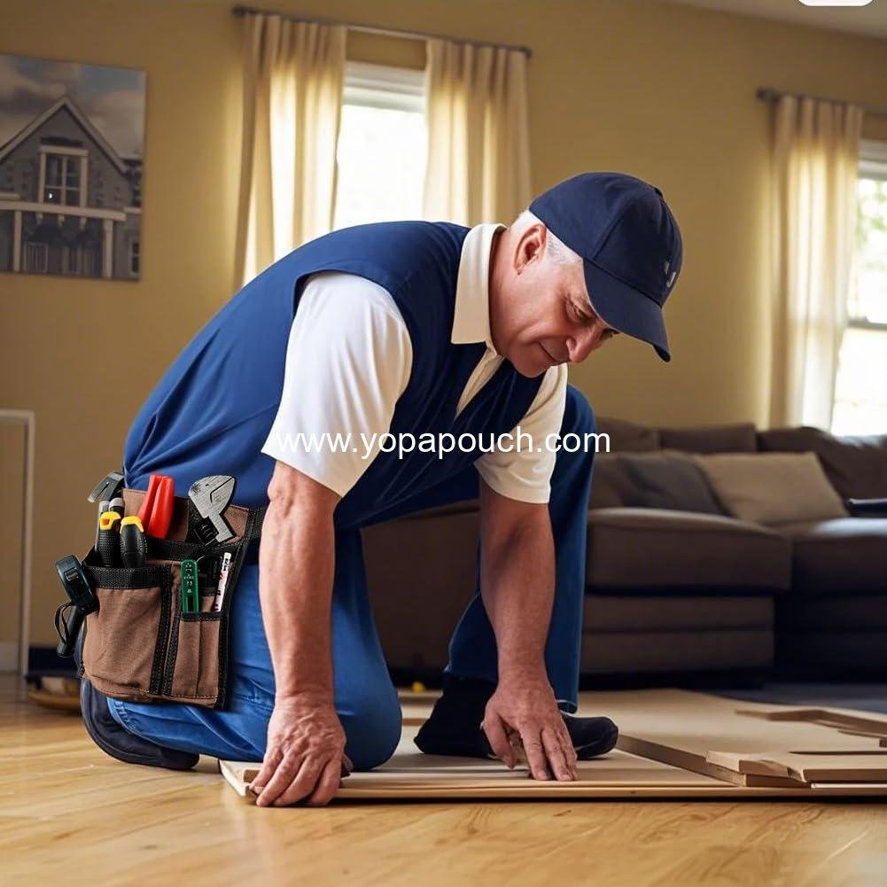 Wholesale 5-Pocket Tool Belt for Men, Durable Canvas Construction, Adjustable Utility Pouch for Husband, Dad, Son, and Handyman, Manufacturer