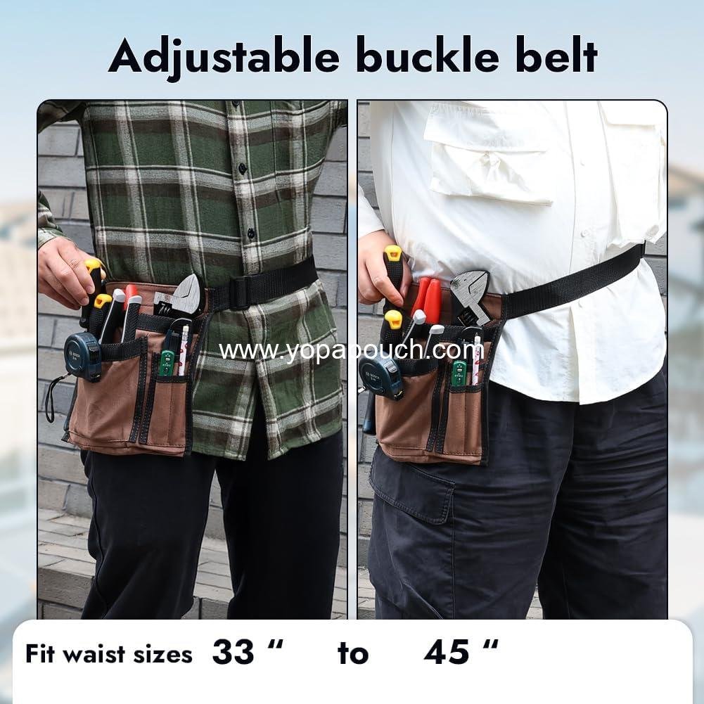 Wholesale 5-Pocket Tool Belt for Men, Durable Canvas Construction, Adjustable Utility Pouch for Husband, Dad, Son, and Handyman, Manufacturer