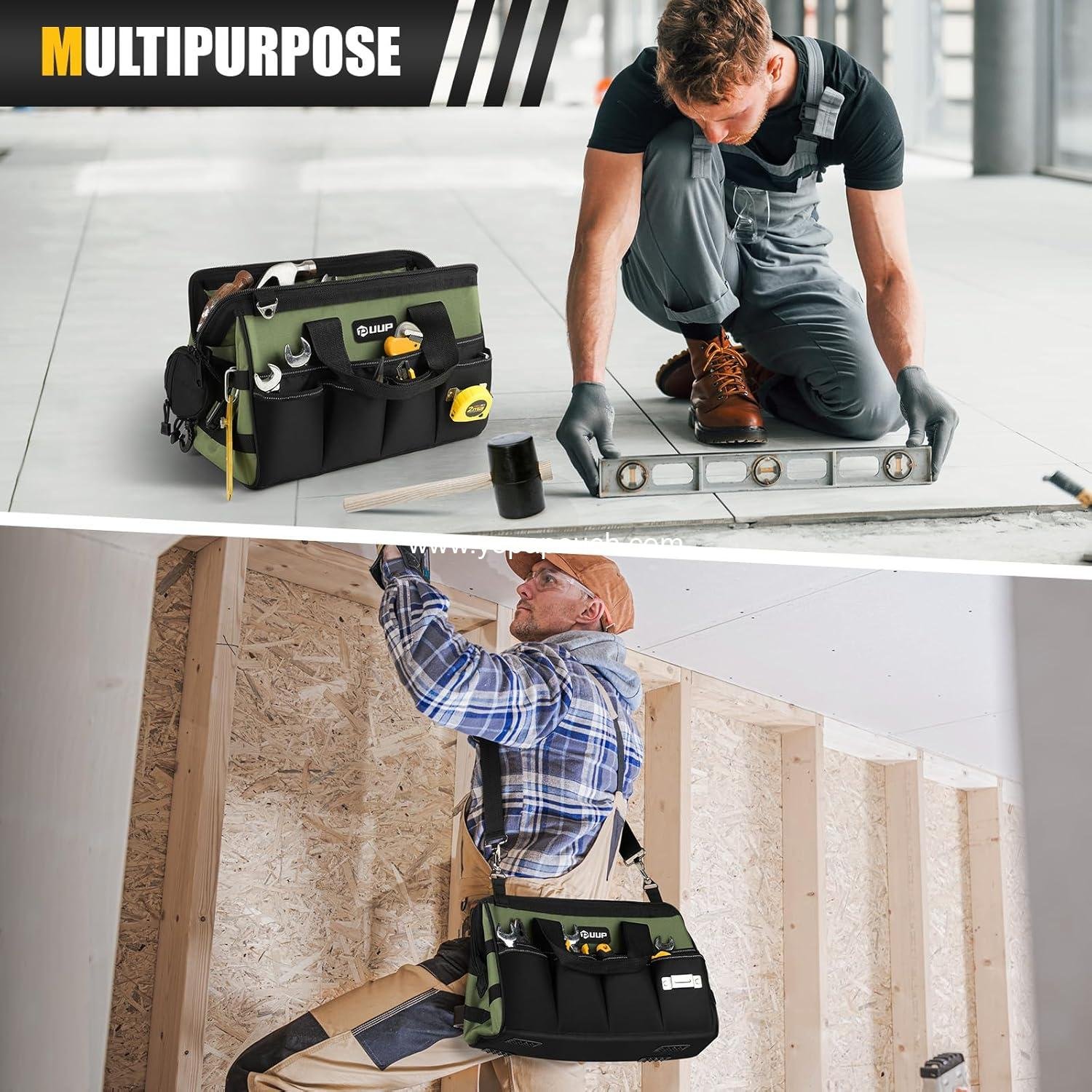 Wholesale 15-Inch Heavy Duty Tool Bag - 16 Pocket Portable Organizer, Soft Handle Large Zipper Carrying Toolbag, Ideal for Mechanic Gifts, Supplier