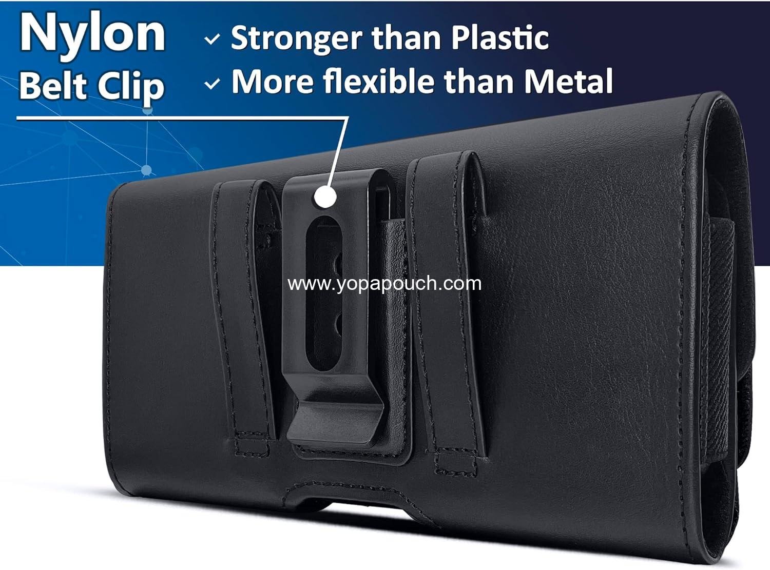 Wholesale Premium Leather Cell Phone Belt Case for Samsung Galaxy Ultra Models (S25 S24 S23 S22 S21) A54 A53 A25 A15, Magnetic Flap Holster & ID Card Pouch Holder, Black Supplier