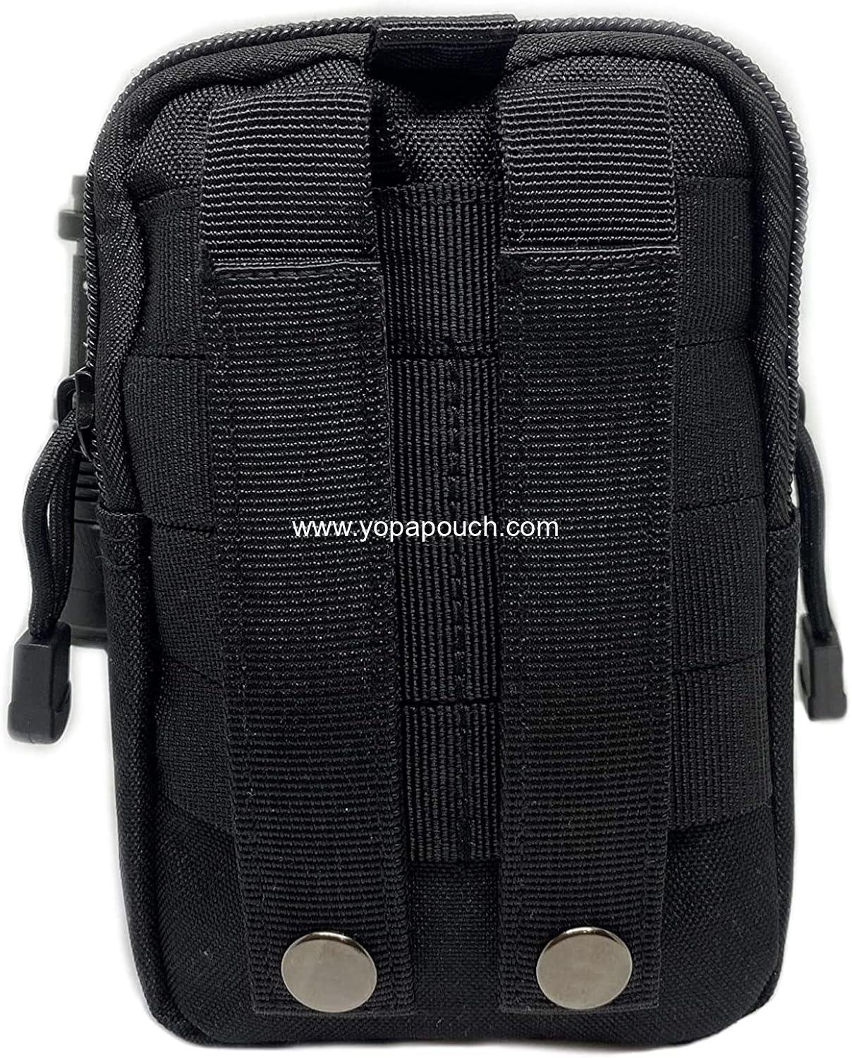 Wholesale Tactical Pouch Multipurpose Waist Bag Holster Military Waist Belt Wallet Phone Case with Zipper Compatible with Most Cell Phone Models - Black Manufacturer