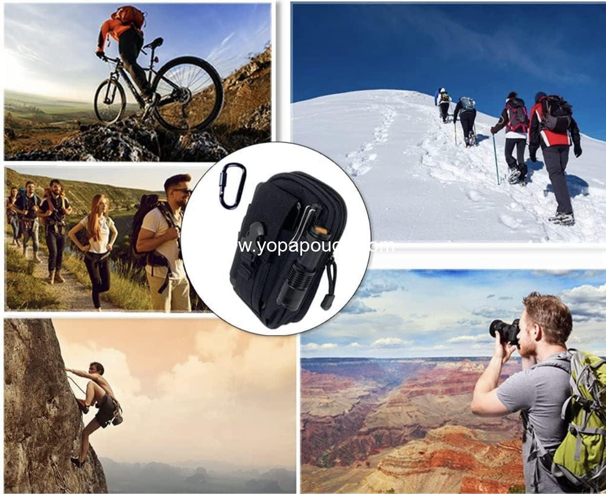 Wholesale Tactical Pouch Multipurpose Waist Bag Holster Military Waist Belt Wallet Phone Case with Zipper Compatible with Most Cell Phone Models - Black Manufacturer