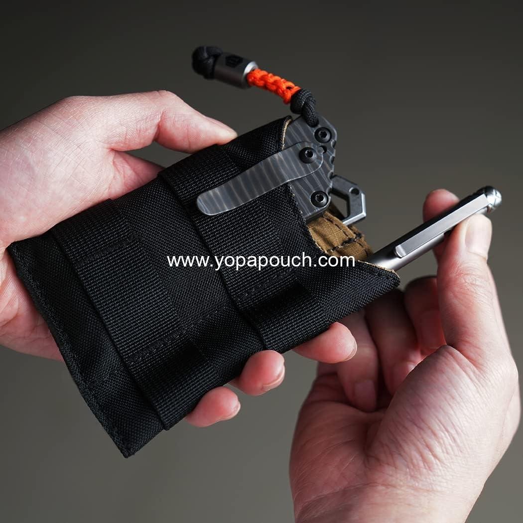OEM EDC Pocket Organizer Tool Pouch, Multitool Sheath with Patch Area for DIY, 3 Slip Pockets for Outdoor Activities, Daily Carry, Wholesale Supplier