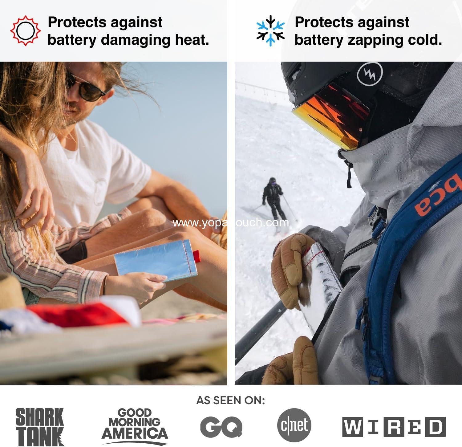 OEM Insulated Thermal Phone Case | Extends Battery Life 3X in Freezing Weather | Cold Resistant Drop Protection | Military Grade Water Resistant | Large Size | Silver | Wholesale Supplier