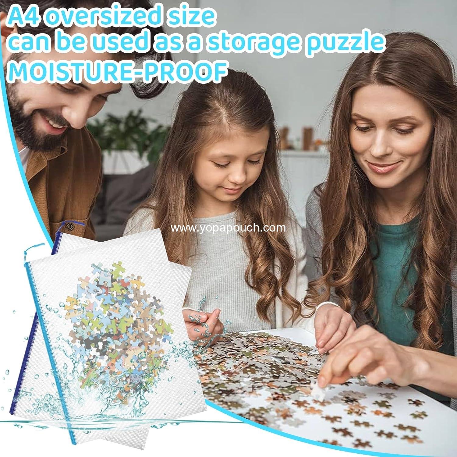 Wholesale 24pcs Mesh Zipper Pouch File Bags, Large Reusable Zipper Pouches 13x9 Inches for Organizing Classroom and Board Games - Supplier