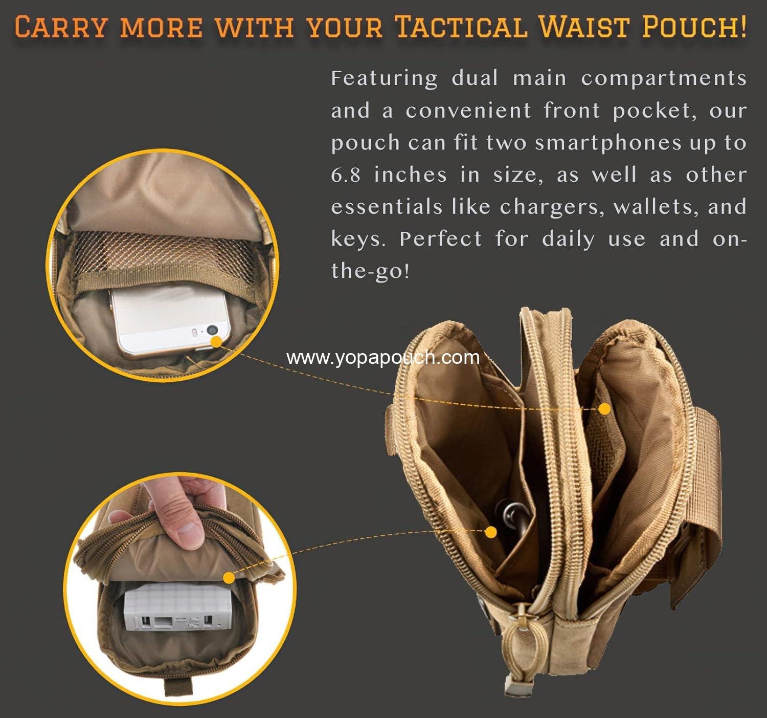 Wholesale Tactical Waist Pouch EDC Outdoor Bag with Phone Belt Clip Holder for Smartphone - Manufacturer