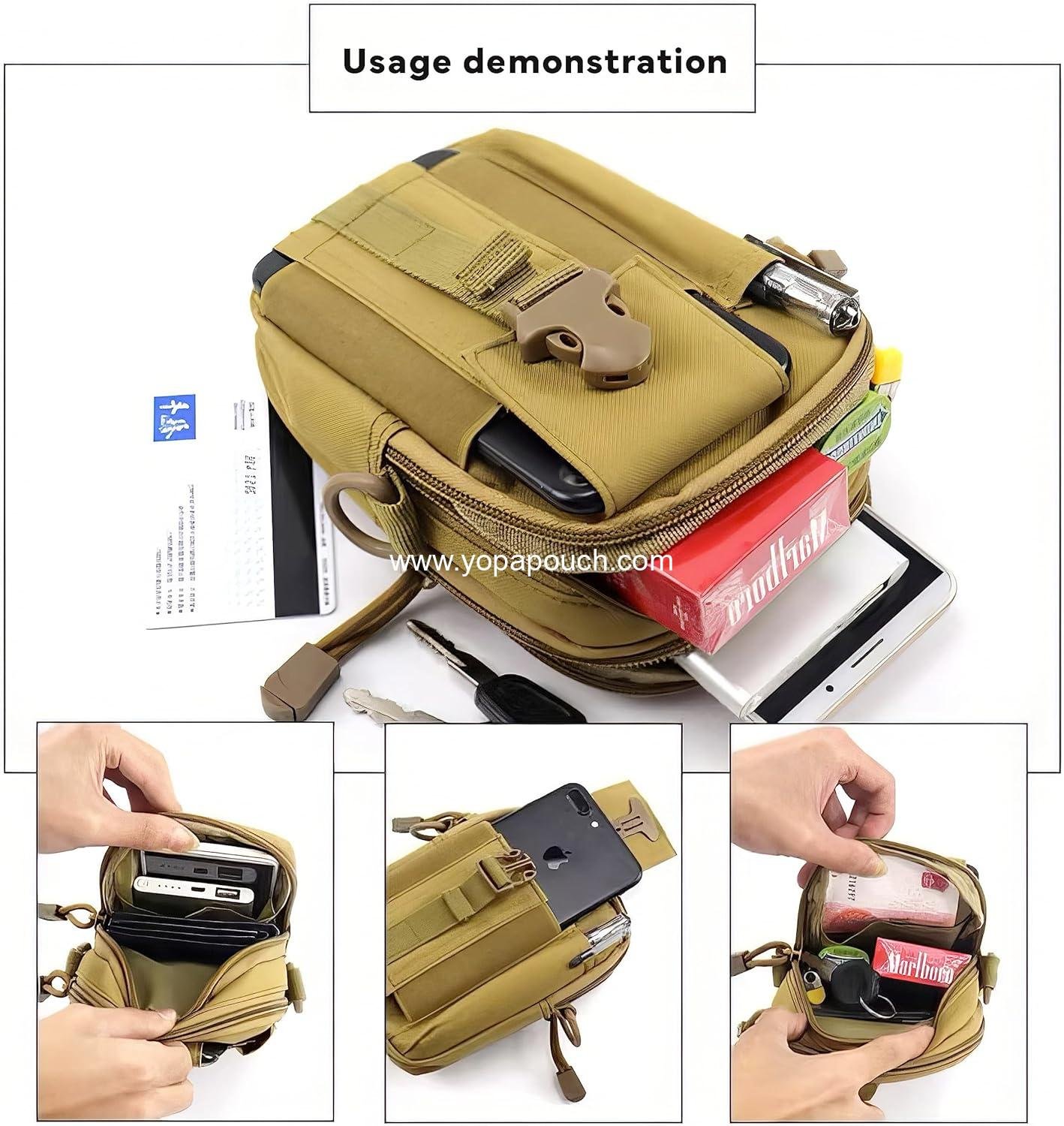 Wholesale Tactical Waist Pouch EDC Outdoor Bag with Phone Belt Clip Holder for Smartphone - Manufacturer
