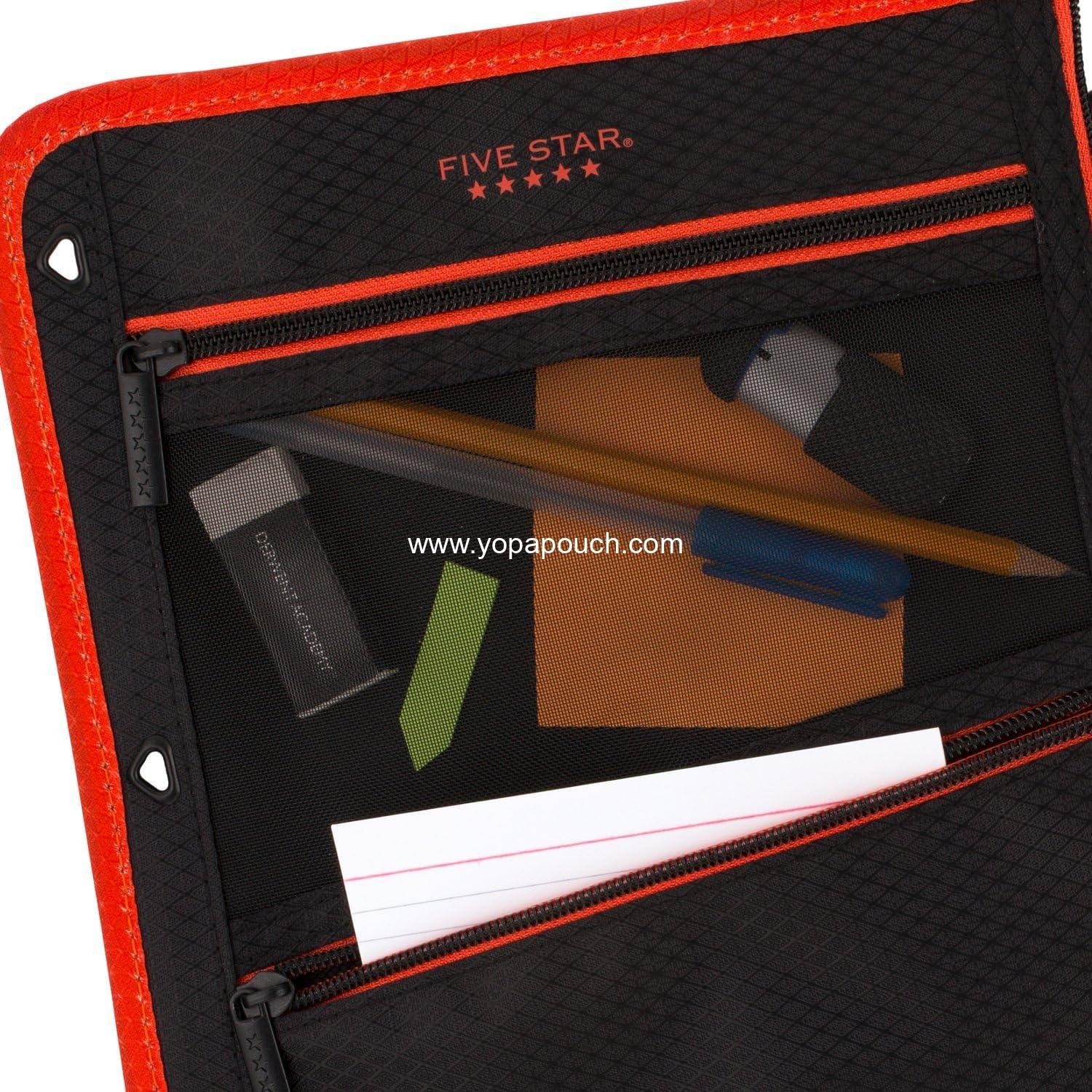 Wholesale 3-Pocket Zipper Pencil Pouch, Fits 3-Ring Binder, Random Color Shipped, 1 Count (50642) - Supplier