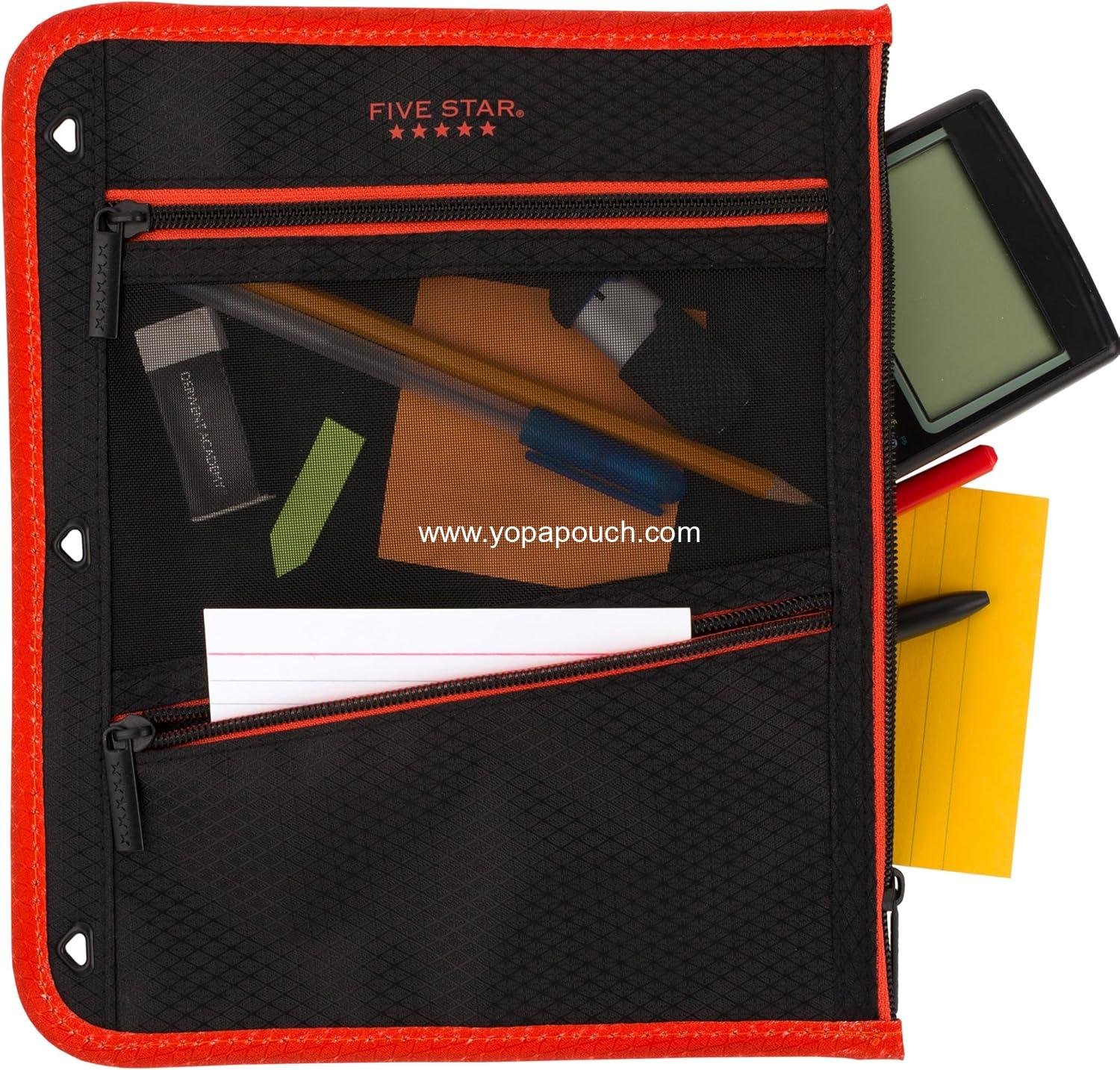 Wholesale 3-Pocket Zipper Pencil Pouch, Fits 3-Ring Binder, Random Color Shipped, 1 Count (50642) - Supplier
