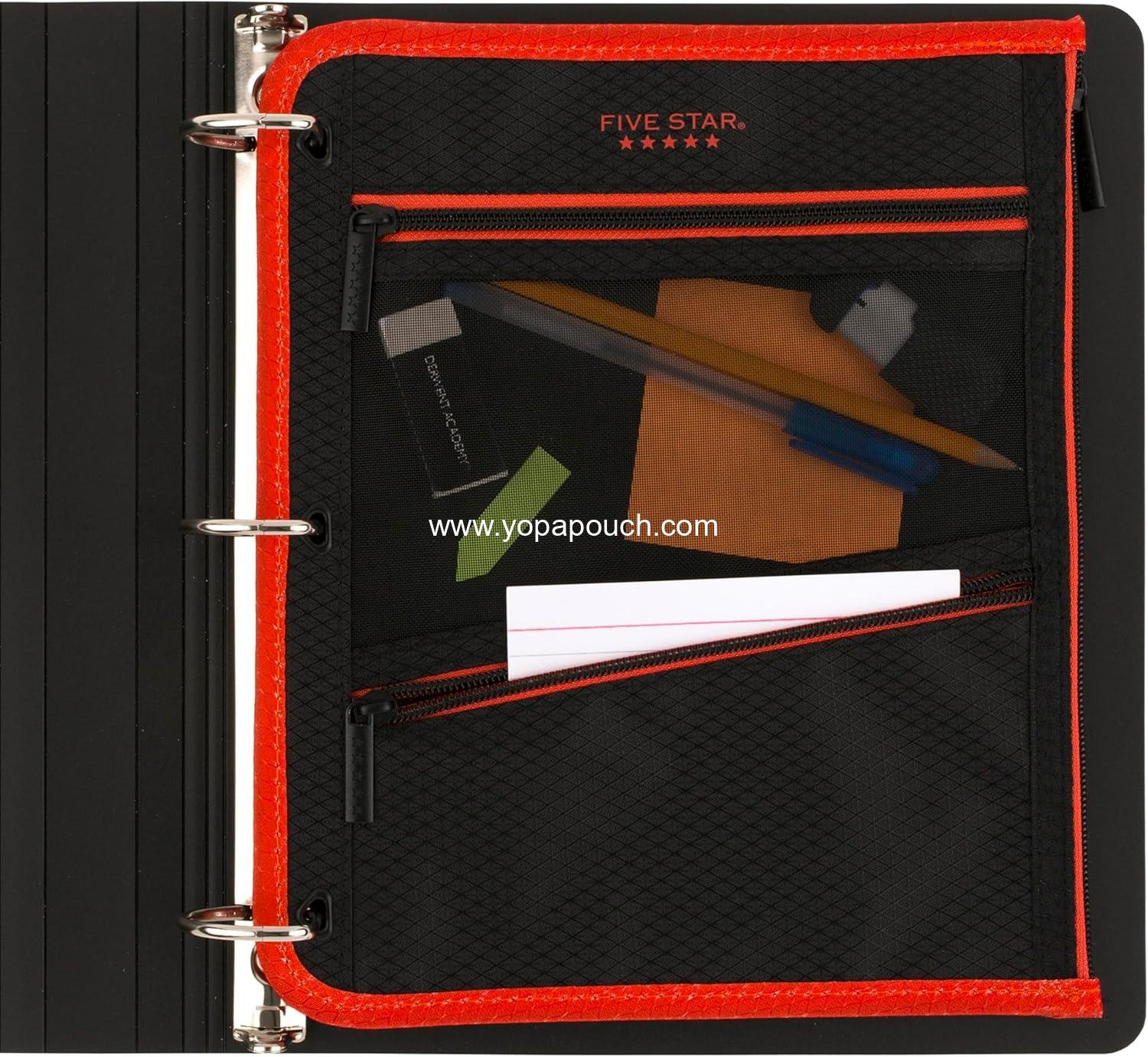 Wholesale 3-Pocket Zipper Pencil Pouch, Fits 3-Ring Binder, Random Color Shipped, 1 Count (50642) - Supplier