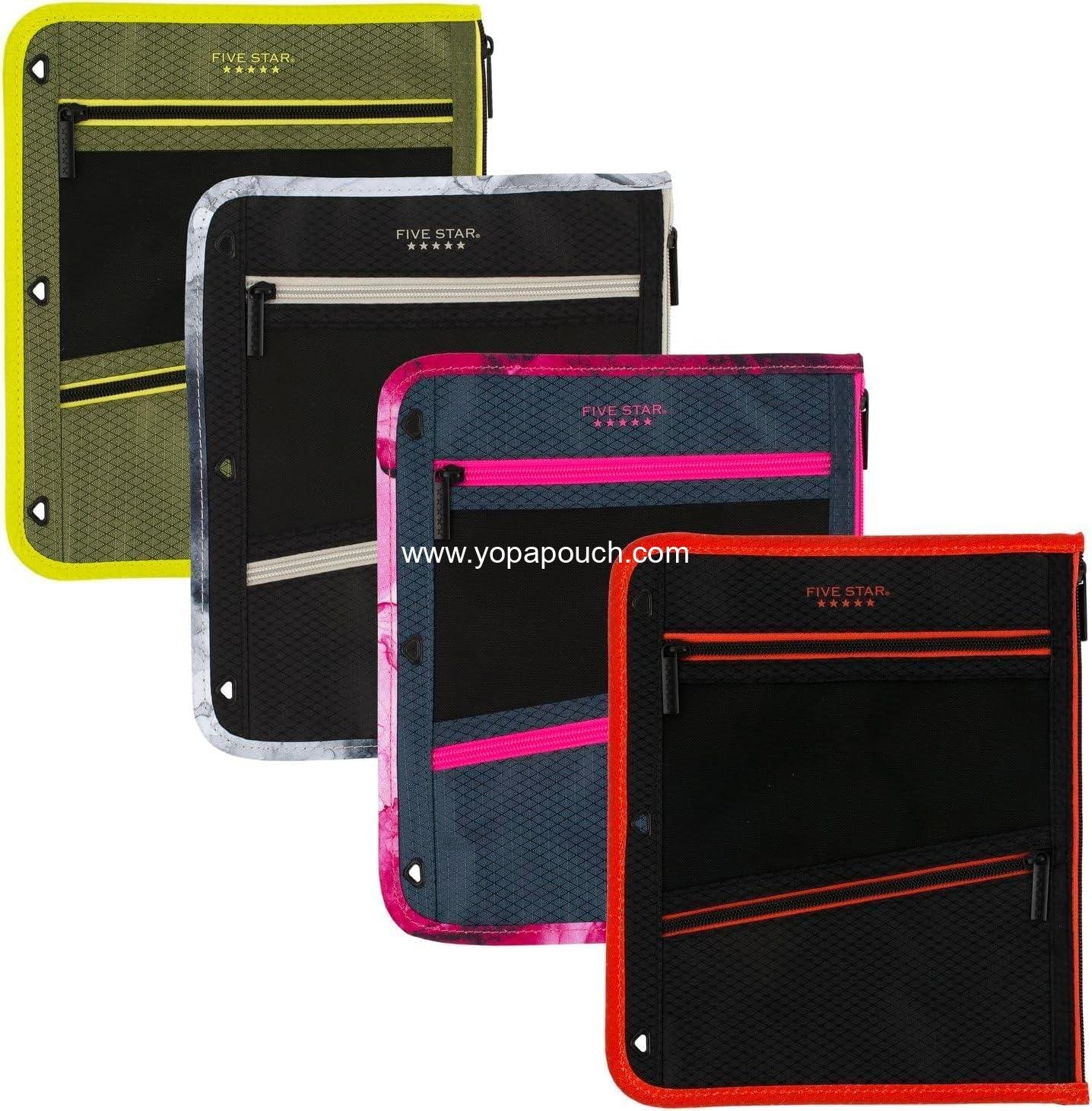 Wholesale 3-Pocket Zipper Pencil Pouch, Fits 3-Ring Binder, Random Color Shipped, 1 Count (50642) - Supplier