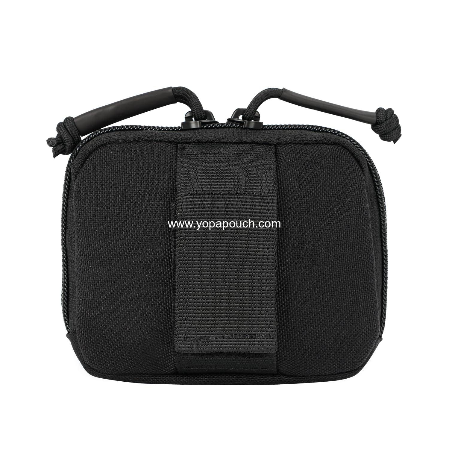 Wholesale Duty Belt Gloves Pouch - Disposable Glove Holder with Double Pockets for Law Enforcement, Security, Firefighter, EMS, EMT, Paramedic First Responders - Nylon Bag with Zipper Closure - Manufacturer