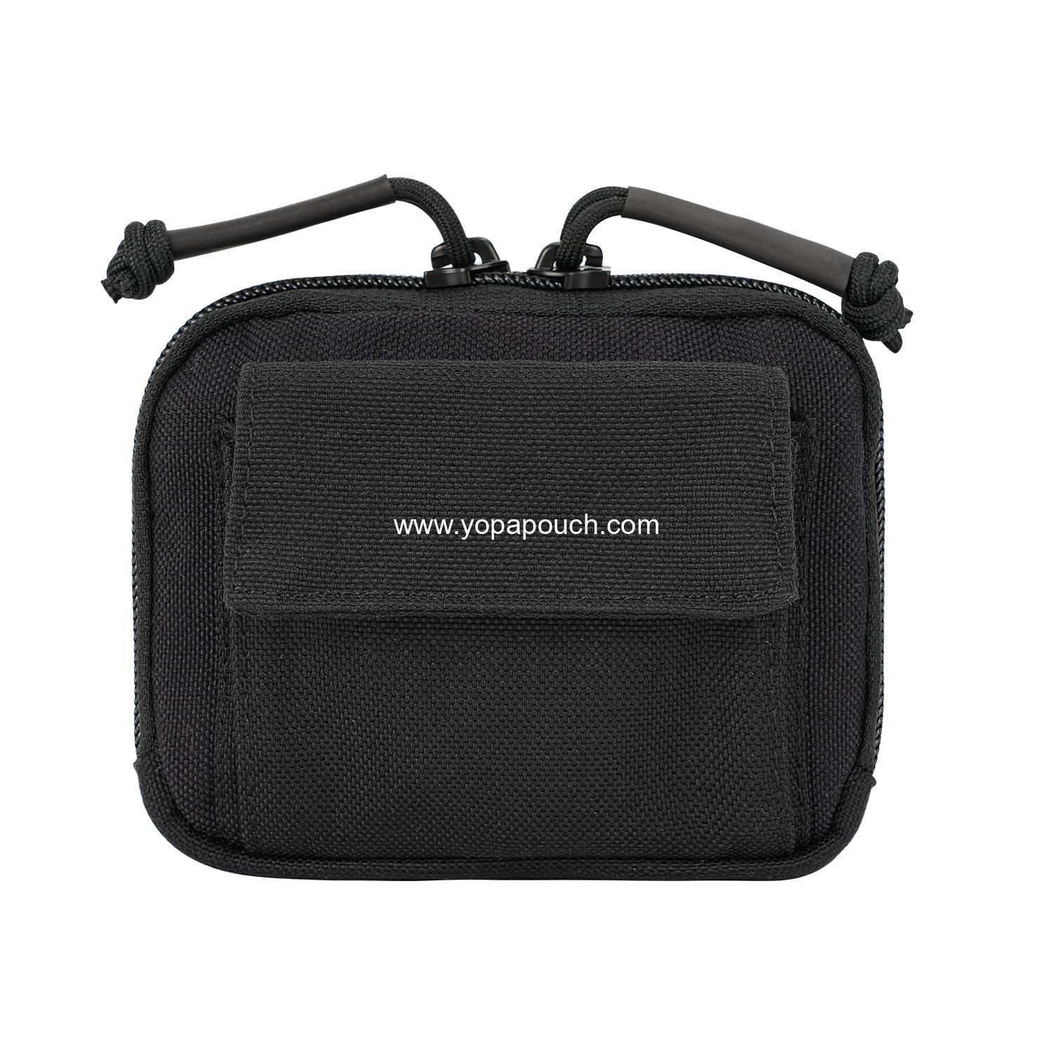 Wholesale Duty Belt Gloves Pouch - Disposable Glove Holder with Double Pockets for Law Enforcement, Security, Firefighter, EMS, EMT, Paramedic First Responders - Nylon Bag with Zipper Closure - Manufacturer