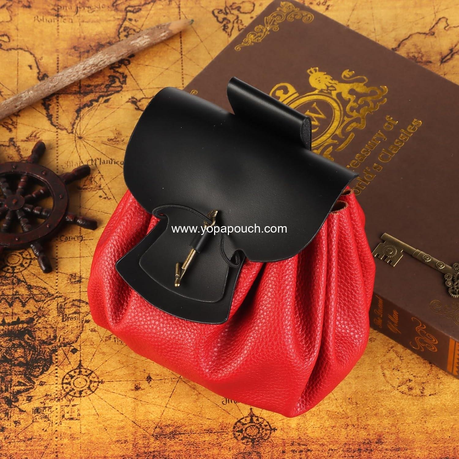 Wholesale Women’s Viking Medieval Belt Pouch, Faux Leather Waist Bag for Ren Fair Costume Accessories - Manufacturer