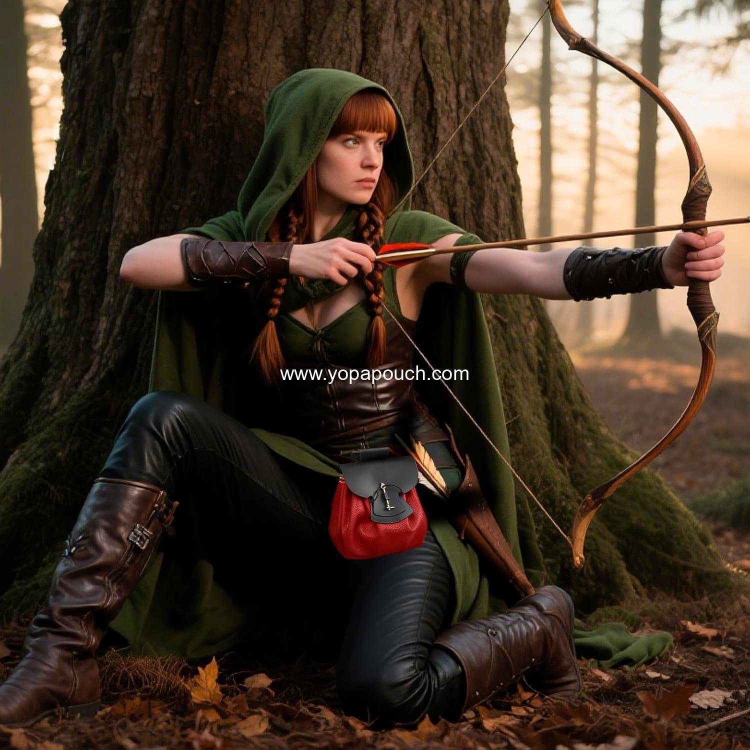 Wholesale Women’s Viking Medieval Belt Pouch, Faux Leather Waist Bag for Ren Fair Costume Accessories - Manufacturer