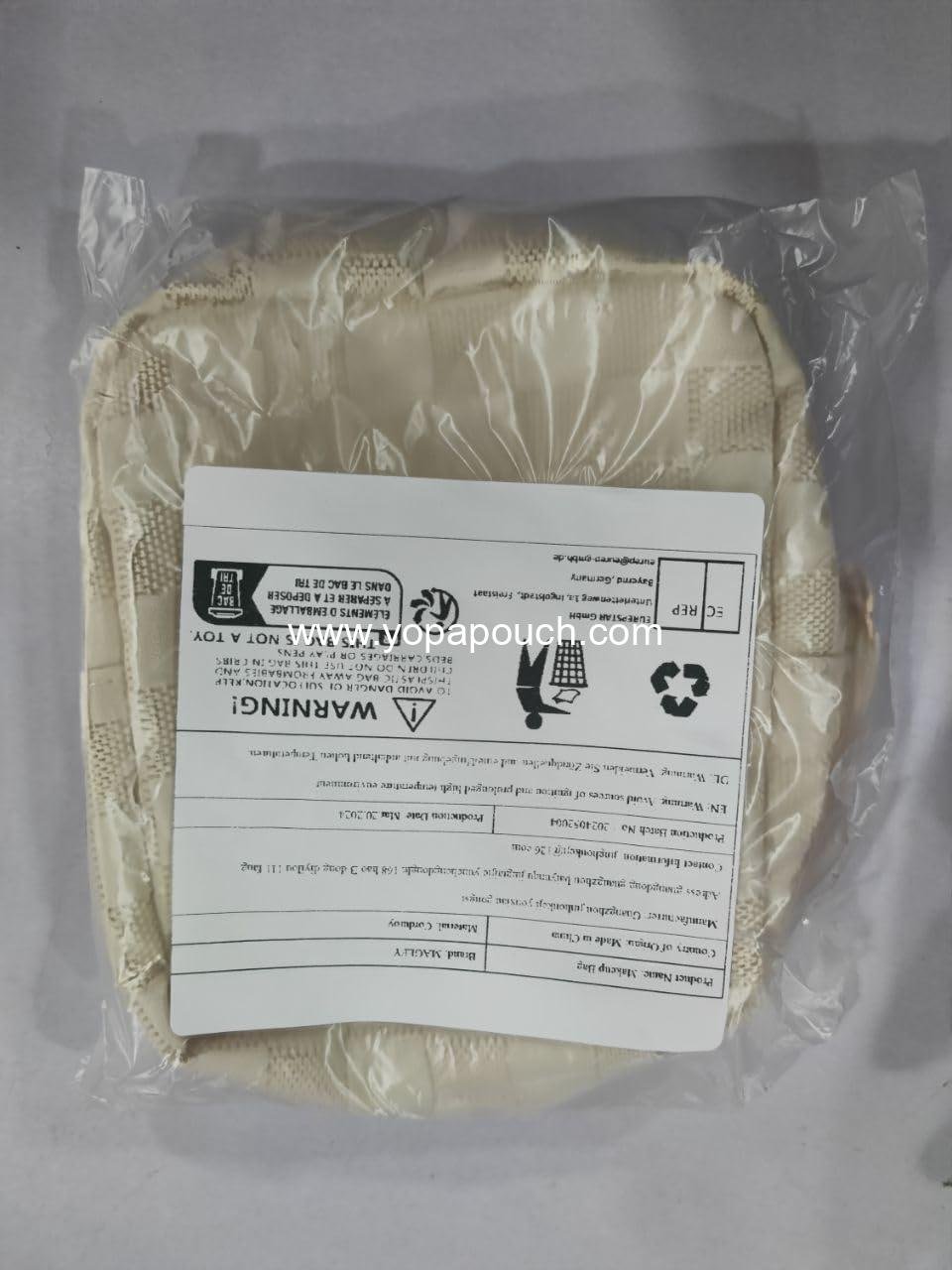 Wholesale Checkered Small Makeup Bag for Purse, Leather Mini Cosmetic Bag with Slip-in Pockets for Women, Cute 9.5x5.5 Inches Pouch, Supplier