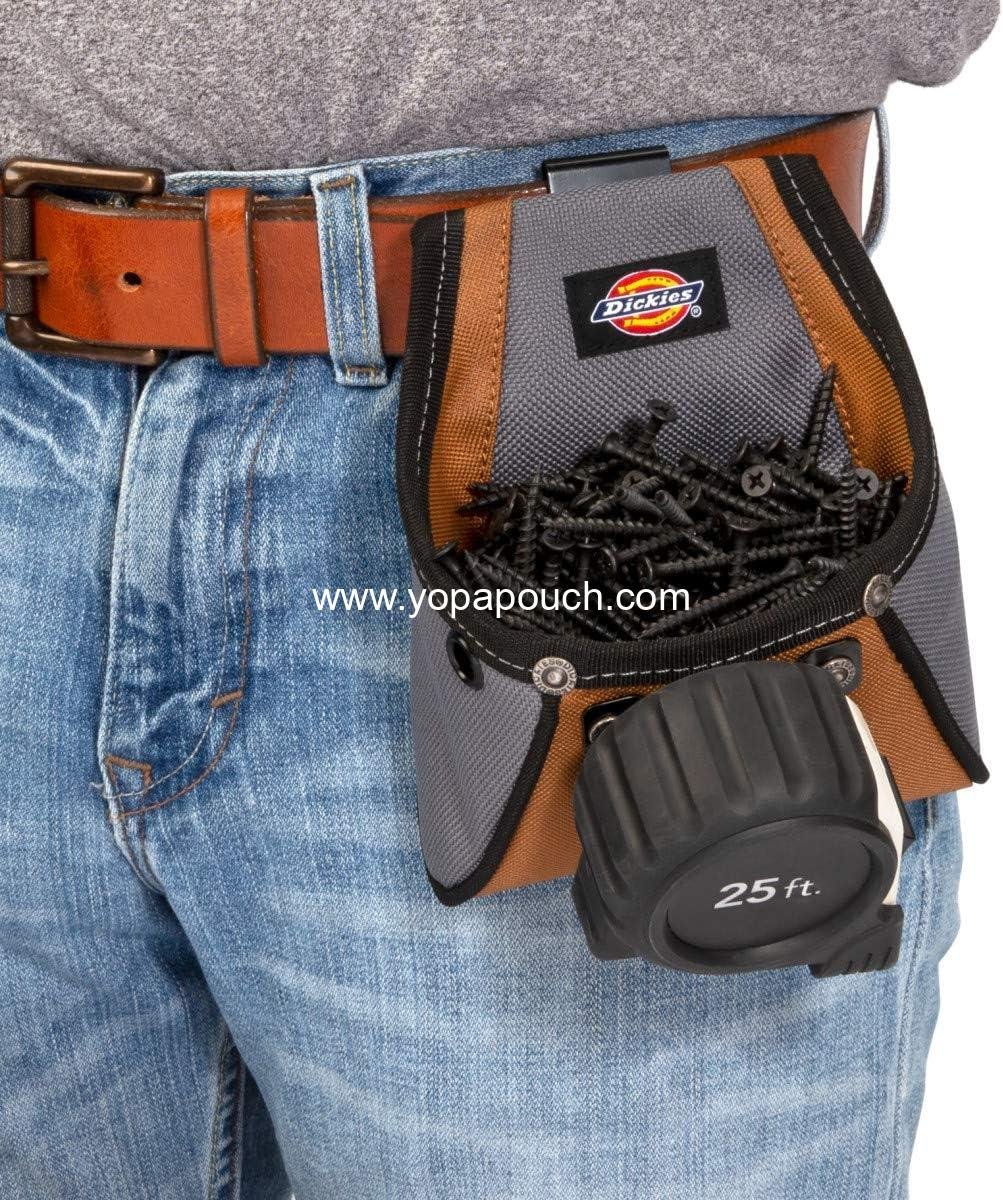 Wholesale Rigid Nail/Screw Work Pouch with Tape Measure Clip, Universal-Fit Steel Clip for Tool Belt, Riveted Seams Built to Last Supplier