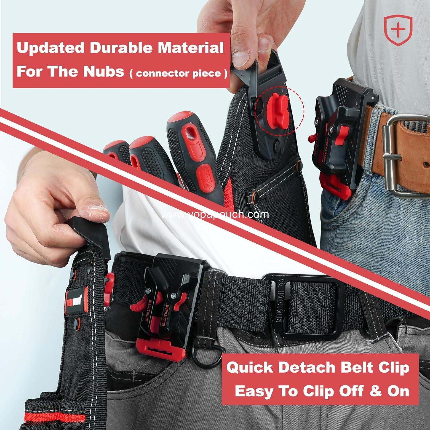Wholesale Professional Electrician Tool Pouch Bag with Shoulder Strap and Belt Clip for Quick Attachment and Release - Manufacturer