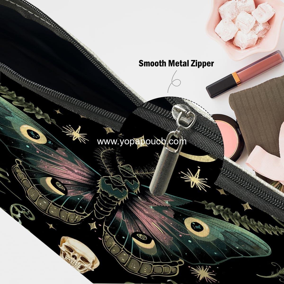 Wholesale Butterfly Moth Makeup Bag, Gothic Travel Pouch and Cosmetic Organizer, Witchy Gifts for Women, Girls, Daughters, Sisters, Coworkers, Friends, Bestie, Graduation, and Birthday Gifts - Supplier